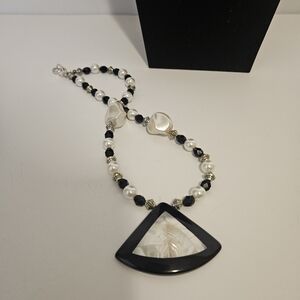 Elegant Black and White Necklace